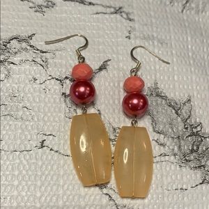 Handmade colorful dangle earring 🖤